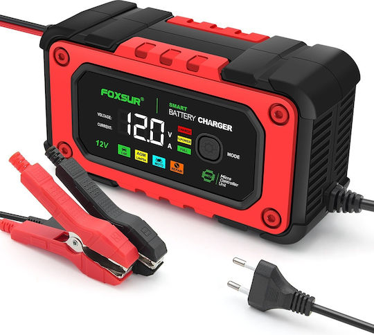Foxsur Φορτιστής Μπαταρίας Αυτοκινήτου 12V