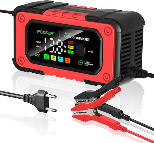 Foxsur Φορτιστής Μπαταρίας Αυτοκινήτου 12V