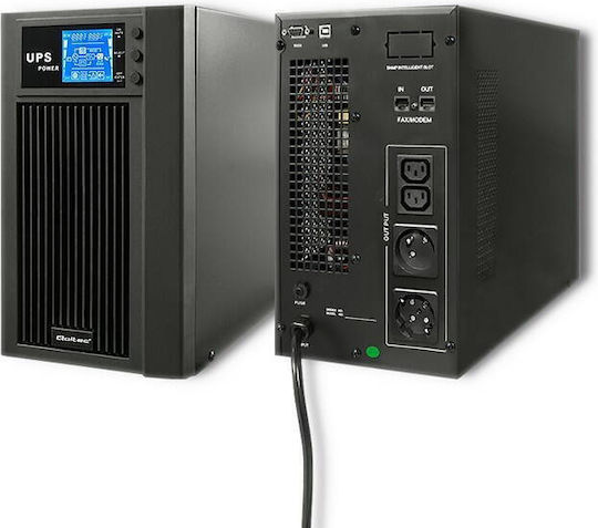 Qoltec Uninterruptible Power Supply 3000 UPS On-Line 3000VA 2400W With 4 Outlets