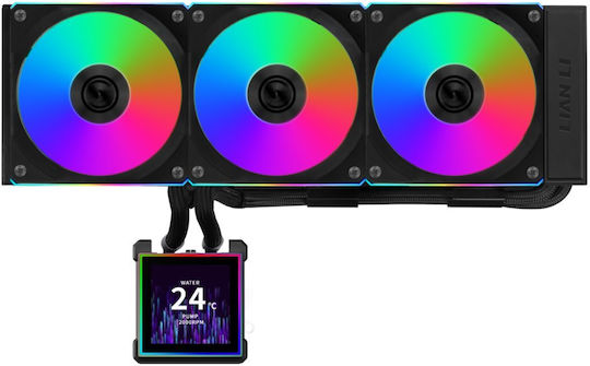 Lian Li HydroShift II Water Cooling AIO CPU with 3 120mm Fans and RGB Lighting