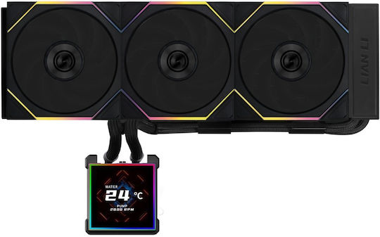 Lian Li HydroShift II LCD-S 360TL Υδρόψυξη AIO CPU με 3 Ανεμιστήρες 120mm και RGB Φωτισμό