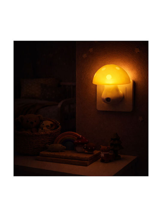 Aca Night Light LED Mushroom Power Yellow Cold with Sensor