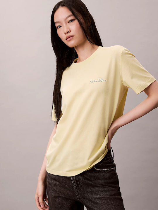 Calvin Klein Logo Graphic T-Shirt Lime Spritz, Κίτρινο