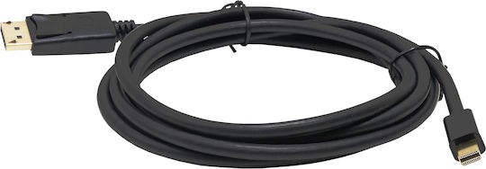 VCOM Cable DisplayPort male - mini DisplayPort male 1.8m Μαύρο