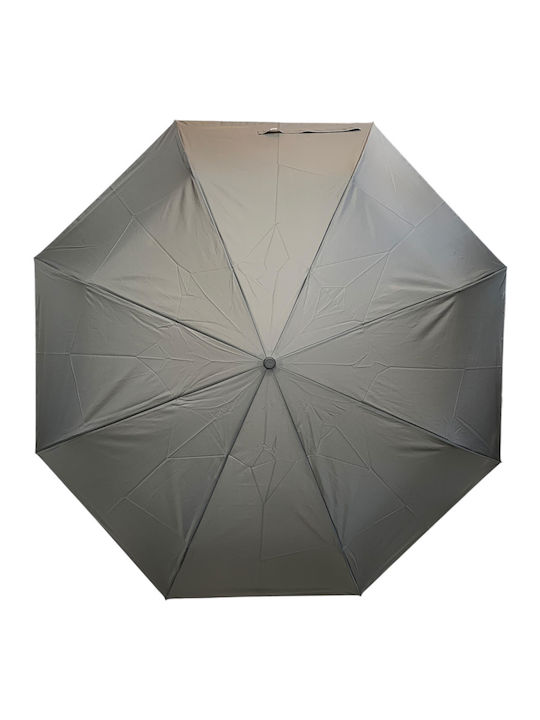 Blue Drop Rezistent la vânt Automat Umbrelă de ploaie Compact Gri
