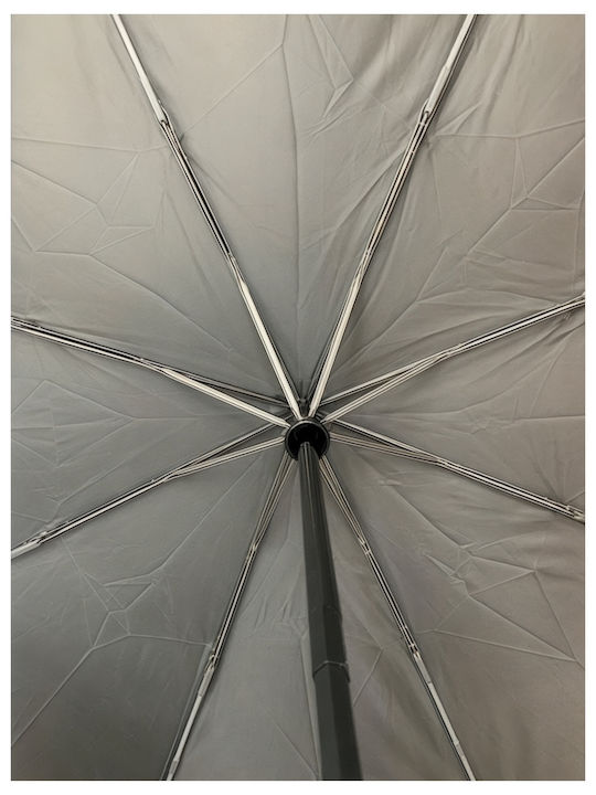 Blue Drop Rezistent la vânt Automat Umbrelă de ploaie Compact Gri