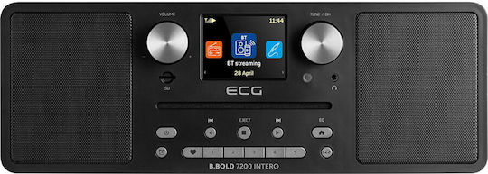 ECG Portable Radio-CD Player Equipped with Radio / Bluetooth / USB / CD Black