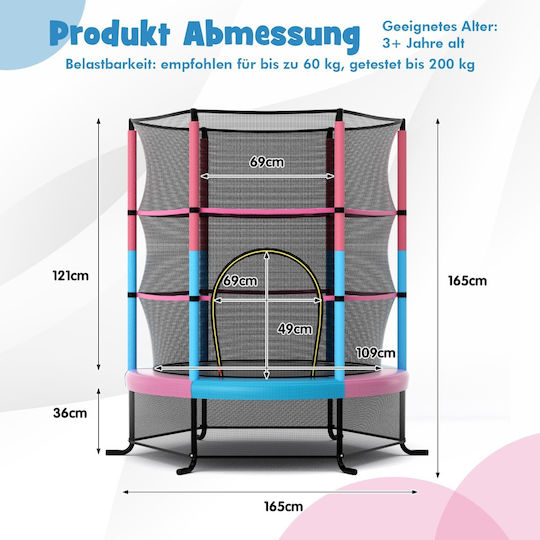 Costway Outdoor Trampoline 165cm with Net