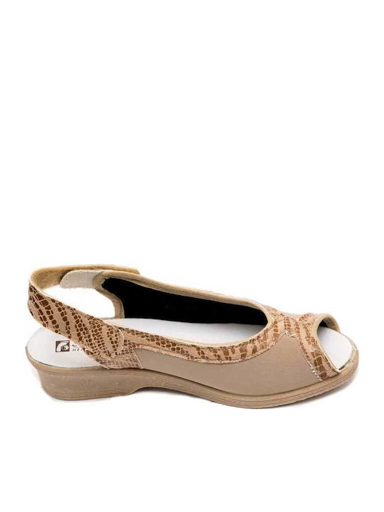 Анатомични Дамски Slip-On Кожени Бежови