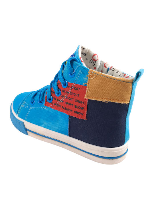 Kinder Sneakers Hoch Hellblau