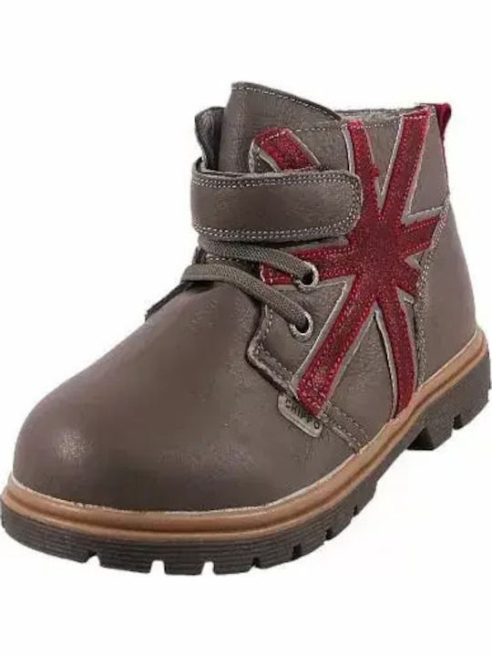 Lederne Kinderstiefel Gray