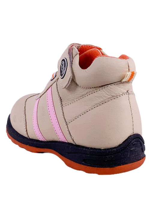 Lederne Kinderstiefeletten Beige