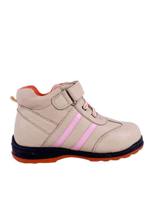 Lederne Kinderstiefeletten Beige