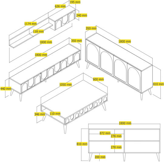 Student Furniture Set STE-000777-V1215 4pcs