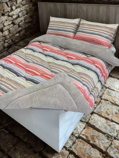 Set De Somn Dublu Pătură Reversibilă Și 2 Fețe De Pernă 195x215cm Set De Somn Dublu Pătură Reversibilă Și 2 Fețe De Pernă 195x215cm