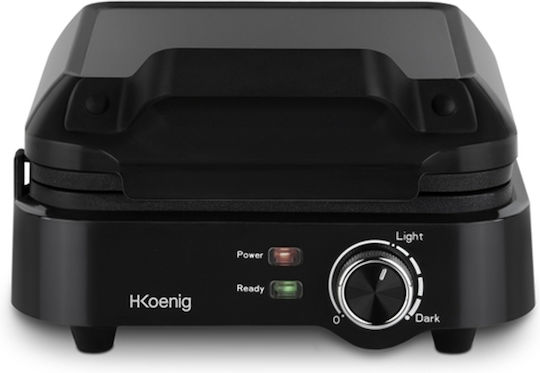HKoenig Aparat Vafe Pentru Vafe Rectangulare 2 Compartimente 1200W