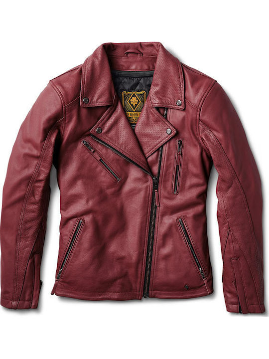 Women's Lifestyle Leather Jacket for Winter Merlot