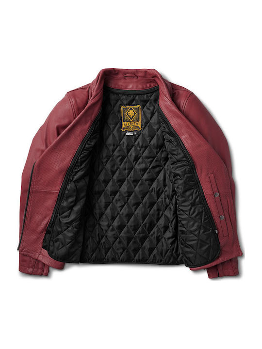 Women's Lifestyle Leather Jacket for Winter Merlot