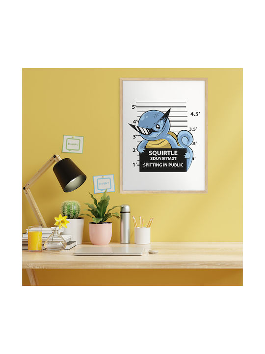 Poster Pokemon Squirtle Mugshot An161 21cm X 30cm