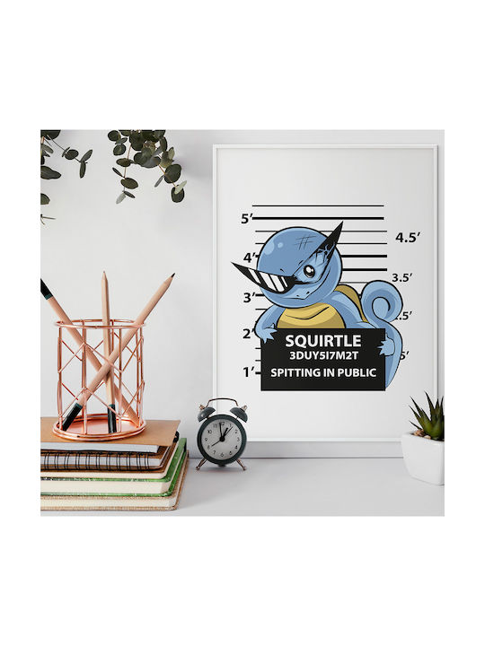 Poster Pokemon Squirtle Mugshot An161 21cm X 30cm