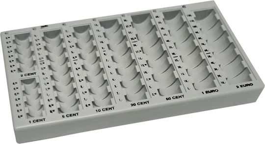 Euro Coin Case Helix 8 Slots 27x17x3cm Plastic