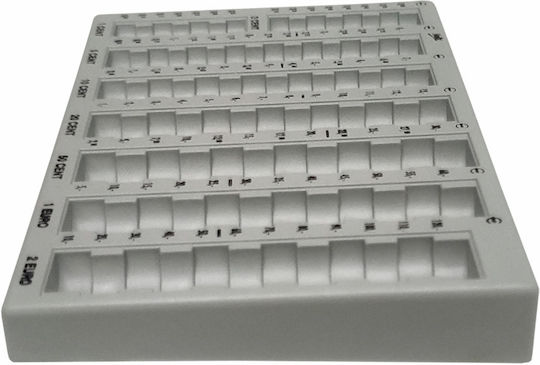 Euro Coin Case Helix 8 Slots 27x17x3cm Plastic