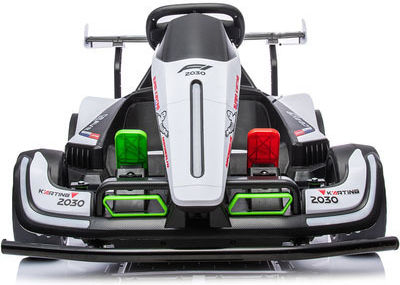 Go Kart Μονοθέσιο με Τηλεκοντρόλ 24 Volt Λευκό