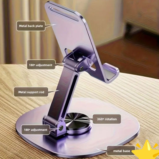 ShuShu Suport de birou pentru telefon mobil în culoarea Argintiu 7521-098