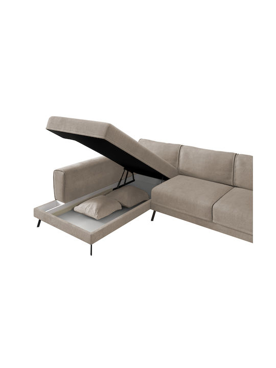 Zenora Ecke Sofa Sofa mit Linke Ecke & Stauraum Beige 304x212x80cm