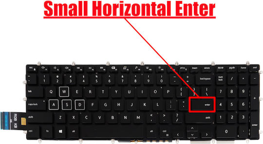 Laptop Keyboard Dell G3 15 3590 G3 15 3500 G3 15 3779 G3 15 3579 G5 15 5500 G5 15 5590 G5 Se 5505 G5 Se 5587 D8c01 0d8c01 490.0h707.0d01 Nsk-es1bw 01 Us No Frame RGB Backlight Black Code 41306usbl
