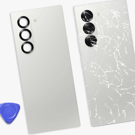 Clappio Replacement Battery Cover Galaxy Z Fold 6 Integrated Adhesive White