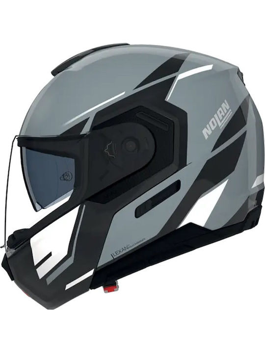 Nolan N90-3 Sincrono 352 Gray / Black / White Motorcycle Helmet Flip-Up ECE 22.06 with Pinlock and Sunvisor