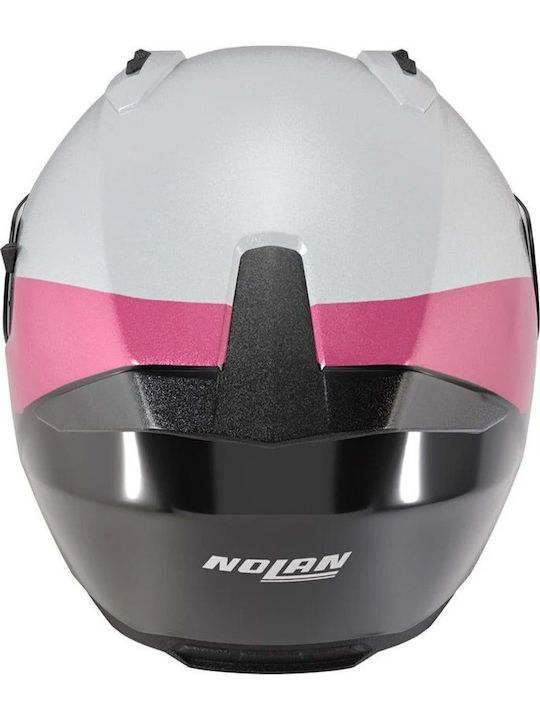 Nolan N60-6 Verniciatura Speciale 347 Black / Light Grey / Rose Motorcycle Helmet Full Face ECE 22.06 with Pinlock and Sunvisor