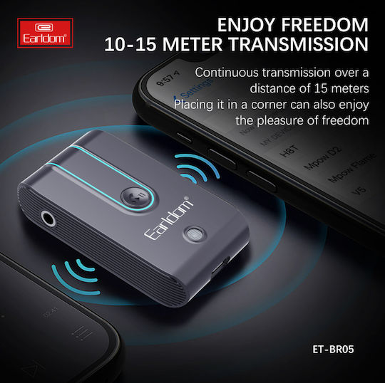 Earldom Et-br05 Bluetooth Car Kit V5.3 Aux 3.5mm Hands Free Stereo