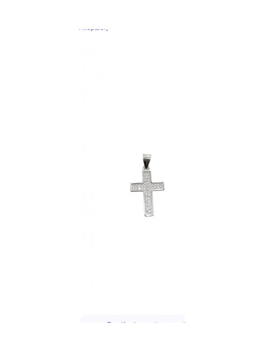 Silbernes Kreuz mit Kette Zirkon Silber 925 Silbernes Kreuz mit Kette Zirkon Silber 925