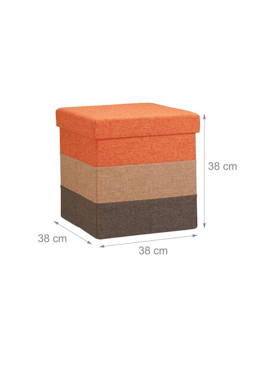 Scaune Camera de zi Cu spațiu de depozitare Tapițat cu Piele Ecologică Multicolor 38x38x38buc