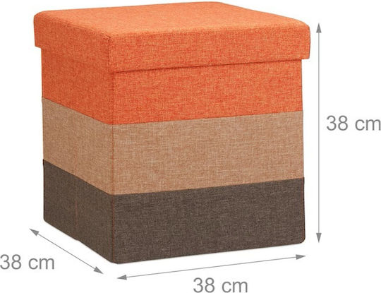 Табуретка Дневна стая с Място за Съхранение Облечено с кожа Multicolor 38x38x38бр