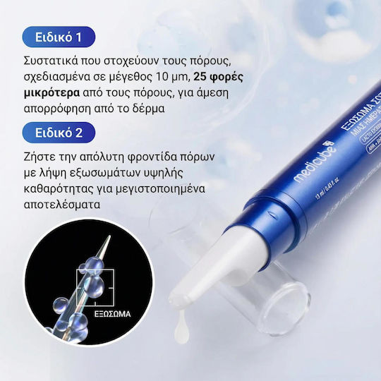 Medicube One Day Exosome Shot Pore Soothing Ampoule Serum For Face With Niacinamide & Peptides For Brightening & Firming 13ml
