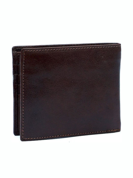 Leather Men's Wallet Classic with RFID Brown