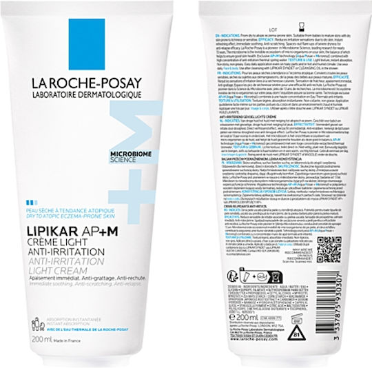 La Roche Posay Lipikar AP+M Light Κρέμα για Ατοπική Δερματίτιδα 200ml