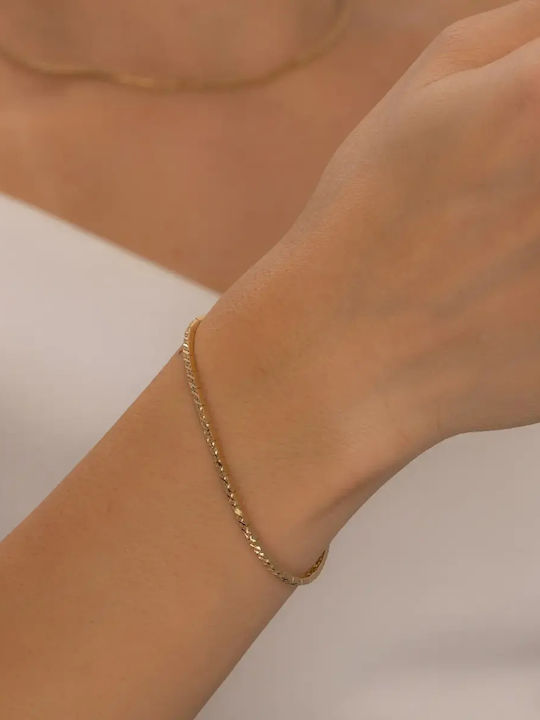 Set with Necklace , Earrings & Ring from Gold 14K with Stones