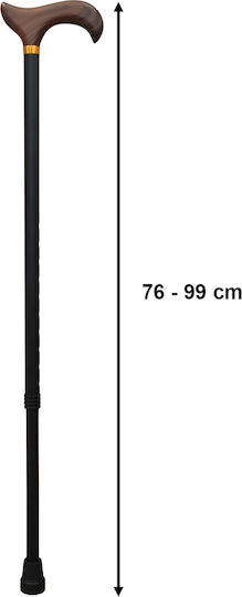 Baston Din Aluminiu Cu Înălțime Reglabilă Negru Garcia 345