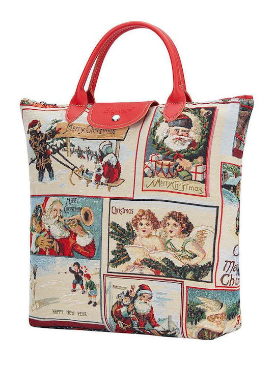 Signare Τσάντα Shopping Πτυσσόμενη Christmas Santa