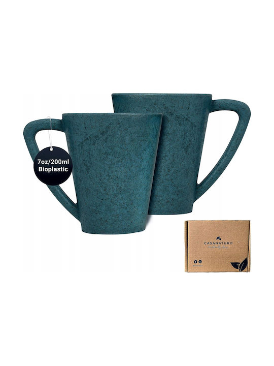 Becher Kunststoff Blau 200ml 2Stück