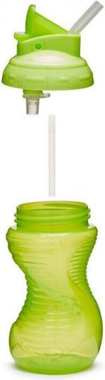 Munchkin Mighty Grip Straw Kids Water Bottle Plastic with Straw Green 300ml