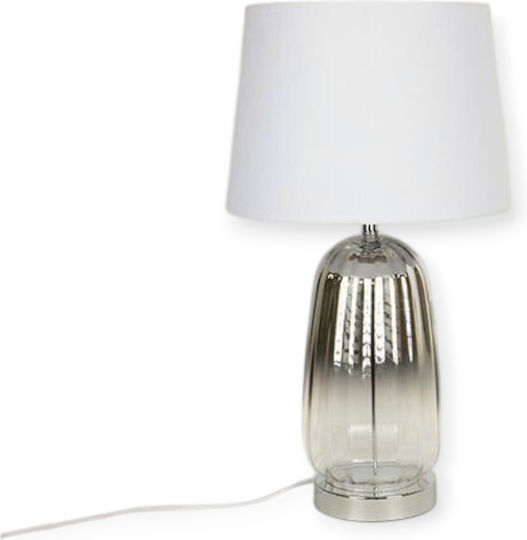 Karvounis Glass Table Lamp with White Shade and Base