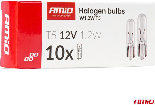 AMiO Lamps Car T5 / W2x4.6d Halogen White 12V 1.2W 10pcs