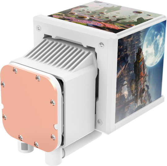 Thermaltake MINECUBE 360 Ultra AIO Υδρόψυξη AIO CPU με 3 Ανεμιστήρες 120mm και ARGB Φωτισμό Λευκή