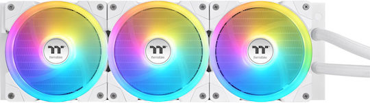 Thermaltake MINECUBE 360 Ultra AIO Υδρόψυξη AIO CPU με 3 Ανεμιστήρες 120mm και ARGB Φωτισμό Λευκή
