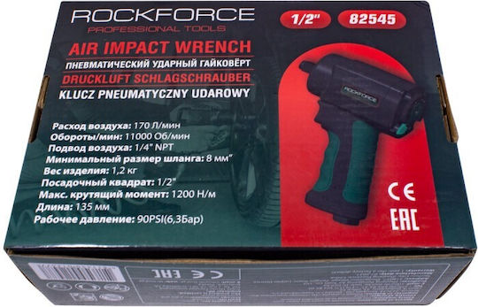 Пневматичен Ударен Ключ Къс Вретено 1200 Nm 1/2″ Rockforce